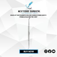 Sinus lift instrument hollow handle 9.5mm length 170mm Article NES-786-4027 stainless steel dental tool.
