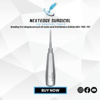 Bradley Root Elevator NES-786-727 for displacement of roots and third molars in dental extractions.