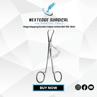 NES-786-3843 Ridge Mapping Double Caliper dental instrument for accurate alveolar ridge measurement prior to implant placement.