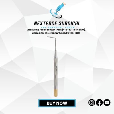 Measuring Probe 17cm NES-786-3831 – stainless steel, corrosion-resistant instrument with 6-8-10-14-16 mm markings.