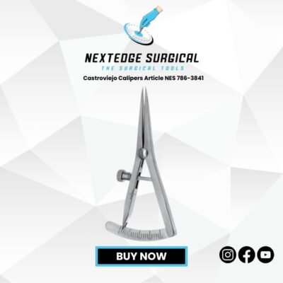 NES-786-3841 Castroviejo Calipers dental instrument for precise measurements in microsurgery and dental procedures.