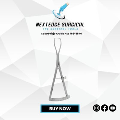 NES-786-3846 Castroviejo microsurgical needle holder for precise suturing in dental and surgical procedures.