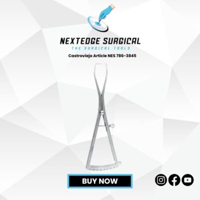 NES-786-3845 Castroviejo microsurgical needle holder for precise suturing in dental and surgical procedures.