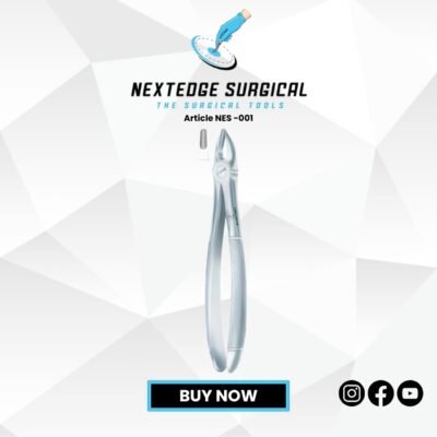 "Article NES-001 stainless steel dental instrument for professional clinical and surgical use."