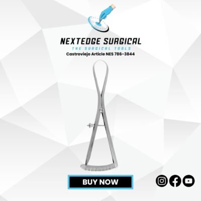 NES-786-3844 Castroviejo microsurgical needle holder for precise suturing in dental and surgical procedures.
