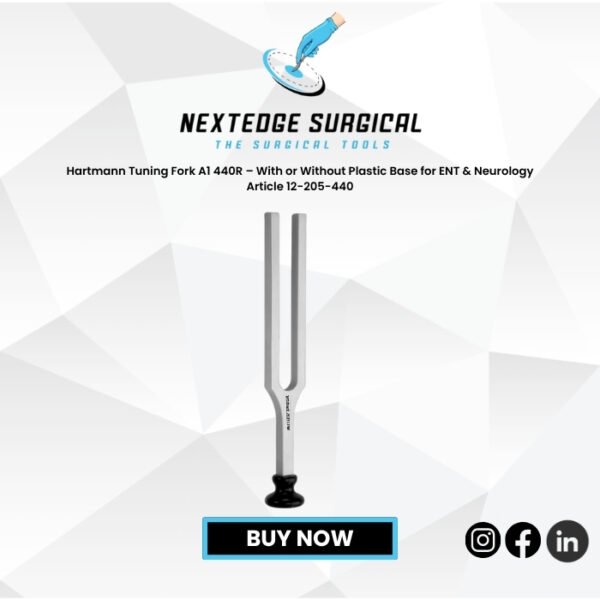 Hartmann Tuning Fork A1 440R – With or Without Plastic Base for ENT & Neurology Article 12-205-440