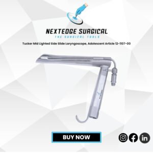 Tucker Mid Lighted Side Slide Laryngoscope, Adolescent Article 12-1107-00