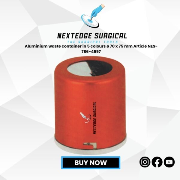 Aluminium waste container in 5 colours ø 70 x 75 mm Article NES-786-4597
