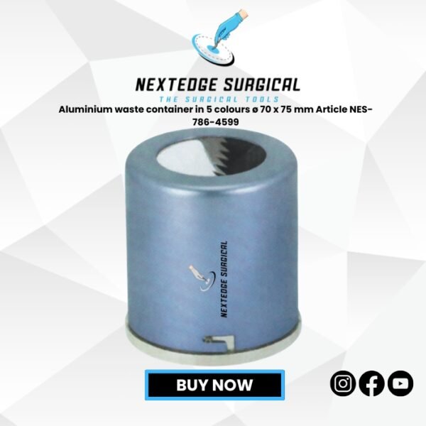 Aluminium waste container in 5 colours ø 70 x 75 mm Article NES-786-4599