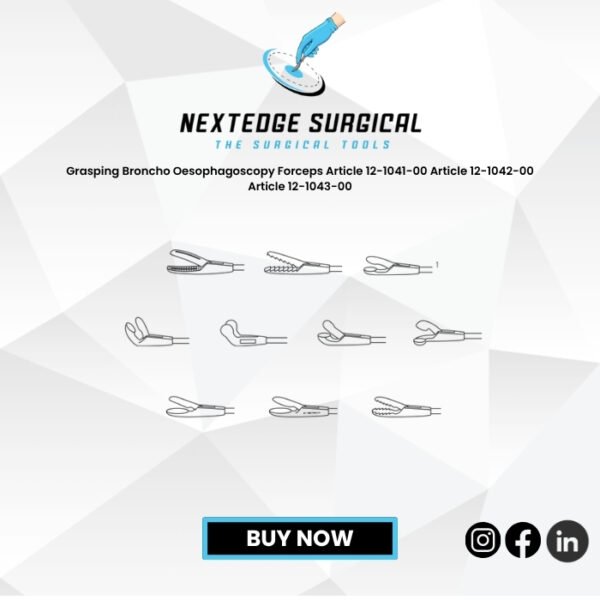Grasping Broncho Oesophagoscopy Forceps  Article 12-1041-00 Article 12-1042-00 Article 12-1043-00