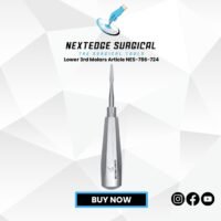 Lower 3rd Molars Root Elevator NES-786-724 dental instrument for extraction of mandibular third molars.