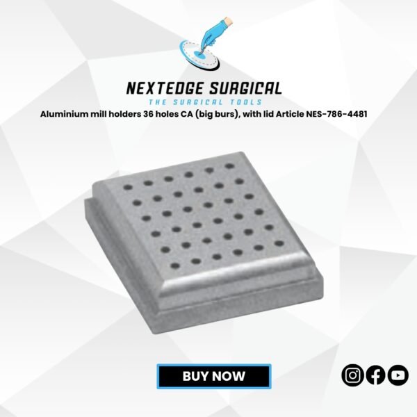 Aluminium mill holders 36 holes CA (big burs), with lid Article NES-786-4481