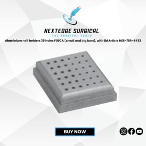 Aluminium mill holders 36 holes FG/CA (small and big burs), with lid Article NES-786-4482