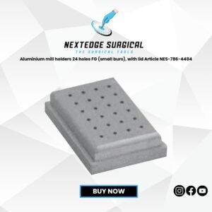 Aluminium mill holders 24 holes FG (small burs), with lid Article NES-786-4484