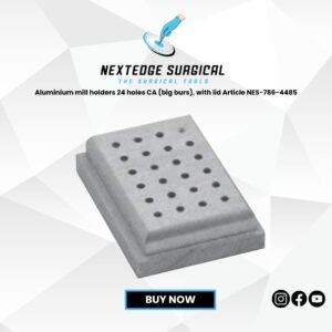 Aluminium mill holders 24 holes CA (big burs), with lid Article NES-786-4485