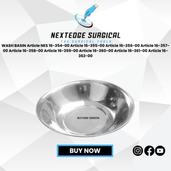 WASH BASIN Article NES 16-354-00 Article 16-355-00 Article 16-356-00 Article 16-357-00 Article 16-358-00 Article 16-359-00 Article 16-360-00 Article 16-361-00 Article 16-362-00