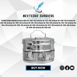 STERILIZING DRUM Article NES 16-146-00 Article 16-147-00 Article 16-148-00 Article 16-149-00 Article 16-150-00 Article 16-151-00 Article 16-152-00 Article 16-153-00 Article 16-154-00 Article 16-155-00 Article 16-156-00 Article 16-157-00 Article 16-158-00 Article 16-159-00 Article 16-160-00