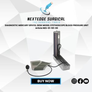 DIAGNOSTIC MERCURY SPHYG. DESK MODEL STETHOSCOPE BLOOD PRESSURE UNIT Article NES-01-101-00