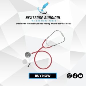 Dual Head Stethoscope Red tubing Article NES-01-111-00