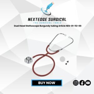 Dual Head Stethoscope Burgundy tubing Article NES-01-112-00