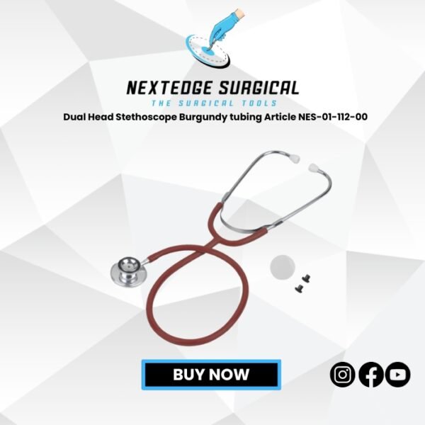 Dual Head Stethoscope Burgundy tubing Article NES-01-112-00