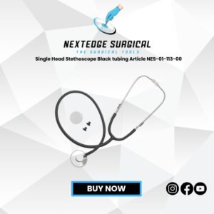Single Head Stethoscope Black tubing Article NES-01-113-00