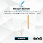 Handles with connection thread for cannulas and hose connection 0 13 mm, for operation with a suction pump. Article NES-17-399-00 Article NES-17-400-00