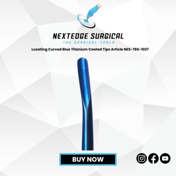 Luxating Curved Blue Titanium Coated Tips Article NES-786-1027