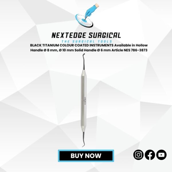 BLACK TITANIUM COLOUR COATED INSTRUMENTS Available in Hollow Handle Ø 8 mm, Ø 10 mm Solid Handle Ø 6 mm Article NES 786-3873