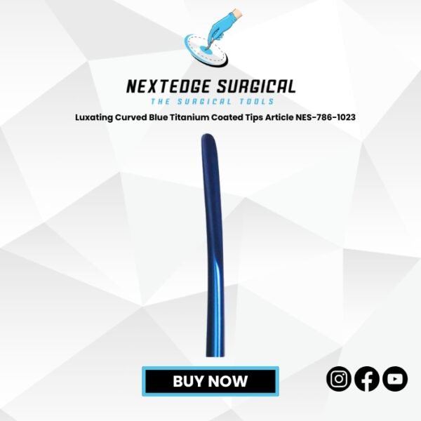 Luxating Curved Blue Titanium Coated Tips Article NES-786-1023