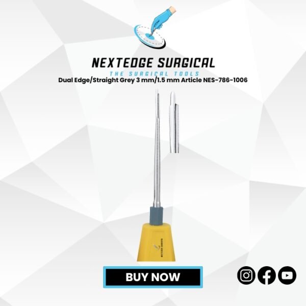 Dual Edge/Straight Grey 3 mm/1.5 mm Article NES-786-1006