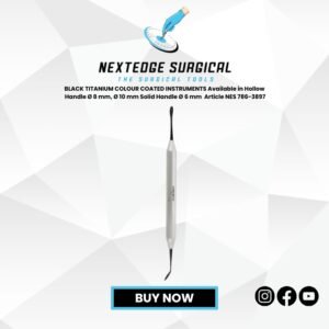BLACK TITANIUM COLOUR COATED INSTRUMENTS Available in Hollow Handle Ø 8 mm, Ø 10 mm Solid Handle Ø 6 mm  Article NES 786-3897