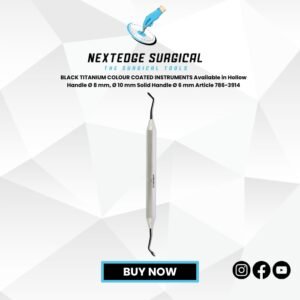 BLACK TITANIUM COLOUR COATED INSTRUMENTS Available in Hollow Handle Ø 8 mm, Ø 10 mm Solid Handle Ø 6 mm Article NES 786-3914