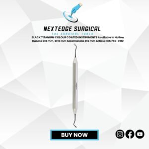 BLACK TITANIUM COLOUR COATED INSTRUMENTS Available in Hollow Handle Ø 8 mm, Ø 10 mm Solid Handle Ø 6 mm Article NES 786-3912