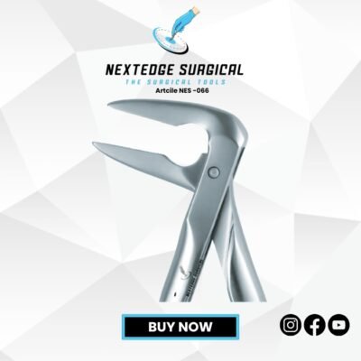 "Dental instrument NES-066 made of stainless steel with ergonomic design, providing precision and durability for professional dental use."
