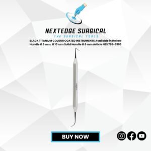 BLACK TITANIUM COLOUR COATED INSTRUMENTS Available in Hollow Handle Ø 8 mm, Ø 10 mm Solid Handle Ø 6 mm Article NES 786-3903