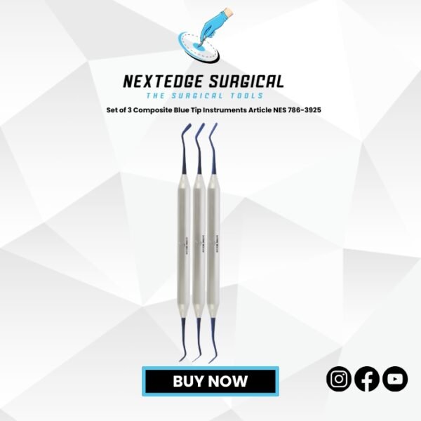 Set of 3 Composite Blue Tip Instruments Article NES 786-3925