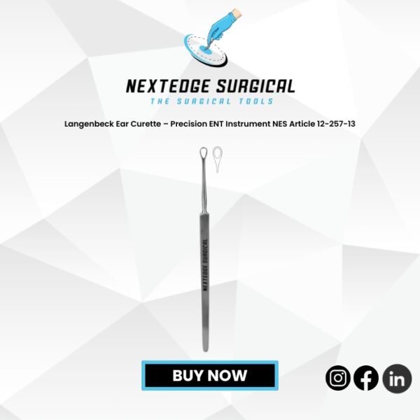 Langenbeck Ear Curette – Precision ENT Instrument NES Article 12-257-13