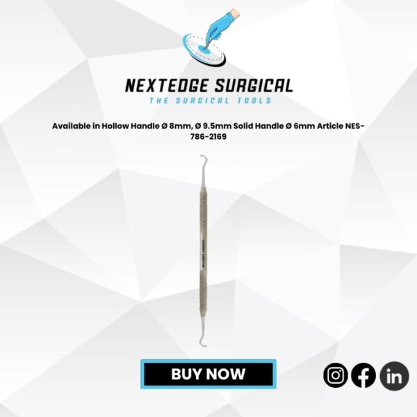 Available in Hollow Handle Ø 8mm, Ø 9.5mm Solid Handle Ø 6mm Article NES-786-2169