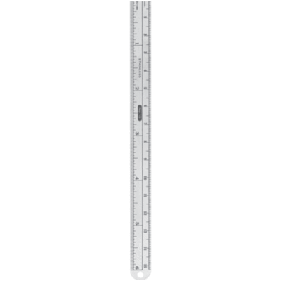 Ruler Stainless Steel inches and mm