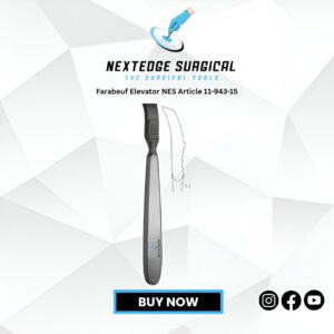 The Farabeuf Elevator is a precision surgical instrument used for lifting and separating soft tissues from bone surfaces during orthopedic, maxillofacial, and dental procedures. Crafted from high-grade stainless steel, it ensures excellent control, durability, and corrosion resistance for reliable surgical performance.