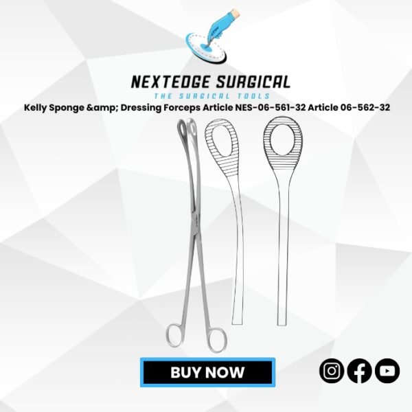 Kelly Sponge & Dressing Forceps Article NES-06-561-32 Article 06-562-32