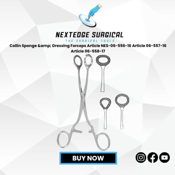 Collin Sponge & Dressing Forceps Article NES-06-556-16 Article 06-557-16 Article 06-558-17