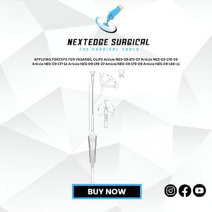 APPLYING FORCEPS FOR YASARGIL CLIPS Article NES-09-175-07 Article NES-09-176-09 Article NES-09-177-11 Article NES-09-178-07 Article NES-09-179-09 Article NES-09-180-11