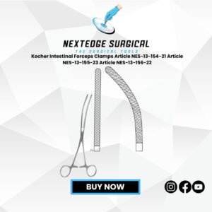 Kocher Intestinal Forceps Clamps Article NES-13-154-21 Article NES-13-155-23 Article NES-13-156-22