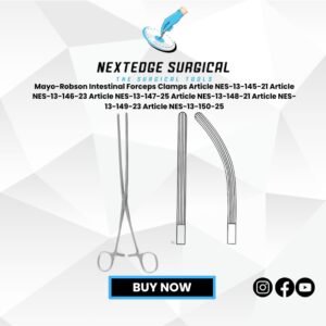 Mayo-Robson Intestinal Forceps Clamps Article NES-13-145-21 Article NES-13-146-23 Article NES-13-147-25 Article NES-13-148-21 Article NES-13-149-23 Article NES-13-150-25