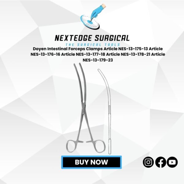 Doyen Intestinal Forceps Clamps Article NES-13-175-13 Article NES-13-176-16 Article NES-13-177-18 Article NES-13-178-21 Article NES-13-179-23