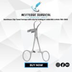 Backhaus Clip Towel Forceps with clip for tubing or cable NES Article 786-2908