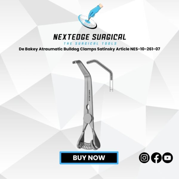 De Bakey Atraumatic Bulldog Clamps Satinsky Article NES-10-261-07