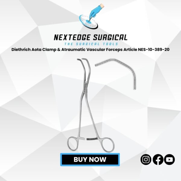 Diethrich Aota Clamp & Atraumatic Vascular Forceps Article NES-10-389-20